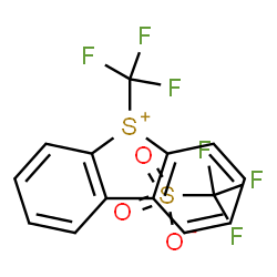 ChemSpider 2D Image | S-(Trifluoromethyl)dibenzothiophenium triflate | C14H8F6O3S2