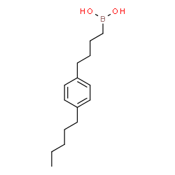ChemSpider 2D Image | [4-(4-Pentylphenyl)butyl]boronic acid | C15H25BO2
