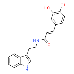 ChemSpider 2D Image | (2E)-3-(3,4-Dihydroxyphenyl)-N-[2-(1H-indol-3-yl)ethyl]acrylamide | C19H18N2O3