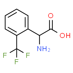 ChemSpider 2D Image | 2-(Trifluoromethyl)-DL-phenylglycine | C9H8F3NO2
