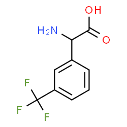 ChemSpider 2D Image | 3-(Trifluoromethyl)-DL-phenylglycine | C9H8F3NO2