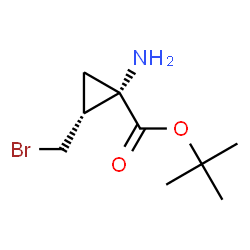 ChemSpider 2D Image | 2-Methyl-2-propanyl (1S,2R)-1-amino-2-(bromomethyl)cyclopropanecarboxylate | C9H16BrNO2