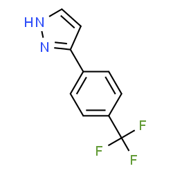 ChemSpider 2D Image | 3-(4-Trifluoromethylphenyl)-1H-pyrazole | C10H7F3N2