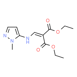 ChemSpider 2D Image | Diethyl {[(1-methyl-1H-pyrazol-5-yl)amino]methylene}malonate | C12H17N3O4