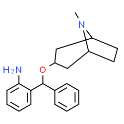 ChemSpider 2D Image | 2-{[(8-Methyl-8-azabicyclo[3.2.1]oct-3-yl)oxy](phenyl)methyl}aniline | C21H26N2O