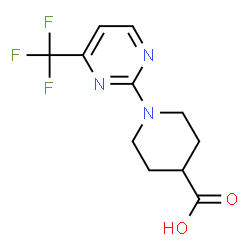 ChemSpider 2D Image | 1-(4-Trifluoromethylpyrimidin-2-yl)piperidine-4-carboxylic acid | C11H12F3N3O2
