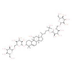 ChemSpider 2D Image | (8xi,11alpha,13xi,17xi,20xi)-1-{[6-O-(beta-D-Glucopyranosyl)-beta-D-glucopyranosyl]oxy}-11,25-dihydroxy-9,10,14-trimethyl-4,9-cyclo-9,10-secocholest-5-en-24-yl 6-O-beta-D-glucopyranosyl-beta-D-glucopy
ranoside | C54H92O24
