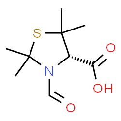 ChemSpider 2D Image | (4S)-3-Formyl-2,2,5,5-tetramethyl-4-thiazolidinecarboxylic acid | C9H15NO3S