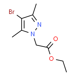 ChemSpider 2D Image | ethyl 2-(4-bromo-3,5-dimethylpyrazol-1-yl)acetate | C9H13BrN2O2