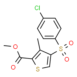 ChemSpider 2D Image | METHYL 4-(4-CHLOROBENZENESULFONYL)-3-METHYLTHIOPHENE-2-CARBOXYLATE | C13H11ClO4S2