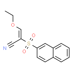 ChemSpider 2D Image | (2E)-3-Ethoxy-2-(2-naphthylsulfonyl)acrylonitrile | C15H13NO3S