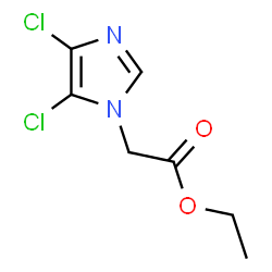 ChemSpider 2D Image | Ethyl 4,5-dichloro-1H-imidazole-1-acetate | C7H8Cl2N2O2