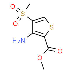 ChemSpider 2D Image | Methyl 3-amino-4-(methylsulfonyl)-2-thiophenecarboxylate | C7H9NO4S2