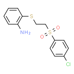 ChemSpider 2D Image | 2-({2-[(4-chlorophenyl)sulfonyl]ethyl}thio)aniline | C14H14ClNO2S2