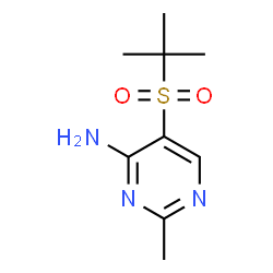 ChemSpider 2D Image | 5-(TERT-BUTYLSULFONYL)-2-METHYLPYRIMIDIN-4-AMINE | C9H15N3O2S