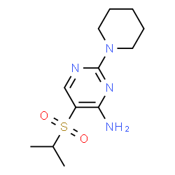 ChemSpider 2D Image | 5-(ISOPROPYLSULFONYL)-2-PIPERIDINOPYRIMIDIN-4-AMINE | C12H20N4O2S