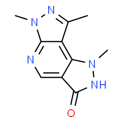ChemSpider 2D Image | 1,6,8-Trimethyl-1,6-dihydrodipyrazolo[3,4-b:3',4'-d]pyridin-3(2H)-one | C10H11N5O