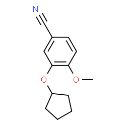ChemSpider 2D Image | 3-(Cyclopentyloxy)-4-methoxybenzonitrile | C13H15NO2