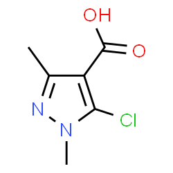 ChemSpider 2D Image | 5-CHLORO-1,3-DIMETHYL-1H-PYRAZOLE-4-CARBOXYLIC ACID | C6H7ClN2O2
