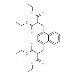 ChemSpider 2D Image | Tetraethyl 2,2'-[1,4-naphthalenediylbis(methylene)]dimalonate | C26H32O8