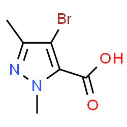 ChemSpider 2D Image | 4-Bromo-1,3-dimethylpyrazole-5-carboxylic acid | C6H7BrN2O2