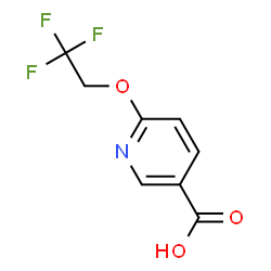 ChemSpider 2D Image | 6-(2,2,2-TRIFLUOROETHOXY)NICOTINIC ACID | C8H6F3NO3