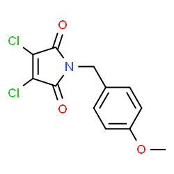 ChemSpider 2D Image | 3,4-Dichloro-1-(4-methoxybenzyl)-1H-pyrrole-2,5-dione | C12H9Cl2NO3