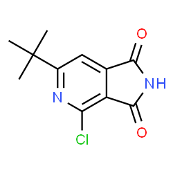 ChemSpider 2D Image | 6-tert-butyl-4-chloro-1H,2H,3H-pyrrolo[3,4-c]pyridine-1,3-dione | C11H11ClN2O2