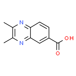 ChemSpider 2D Image | 2,3-Dimethyl-6-quinoxalinecarboxylic acid | C11H10N2O2