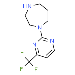 ChemSpider 2D Image | 1-(4-(trifluoromethyl)pyrimidin-2-yl)-1,4-diazepane | C10H13F3N4