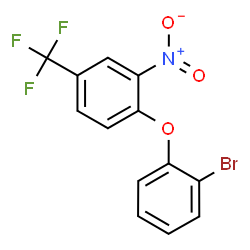 ChemSpider 2D Image | 1-(2-Bromophenoxy)-2-nitro-4-(trifluoromethyl)benzene | C13H7BrF3NO3