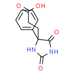 ChemSpider 2D Image | 3-(2,5-Dioxo-4-phenyl-4-imidazolidinyl)propanoic acid | C12H12N2O4