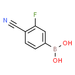 ChemSpider 2D Image | 4-Cyano-3-fluorophenylboronic acid | C7H5BFNO2