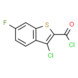 ChemSpider 2D Image | 3-Chloro-6-fluoro-1-benzothiophene-2-carbonyl chloride | C9H3Cl2FOS