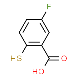 ChemSpider 2D Image | 5-Fluoro-2-mercaptobenzoic acid | C7H5FO2S