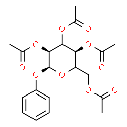 ChemSpider 2D Image | Phenyl 2,3,4,6-tetra-O-acetyl-alpha-L-erythro-hexopyranoside | C20H24O10