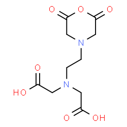 ChemSpider 2D Image | 2,2'-{[2-(2,6-Dioxo-4-morpholinyl)ethyl]imino}diacetic acid | C10H14N2O7