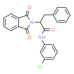 ChemSpider 2D Image | N-(3-Chlorophenyl)-2-(1,3-dioxo-1,3-dihydro-2H-isoindol-2-yl)-3-phenylpropanamide | C23H17ClN2O3
