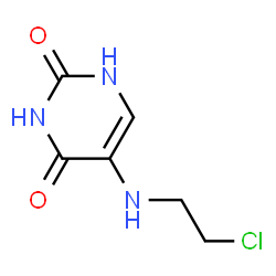 ChemSpider 2D Image | 5-[(2-Chloroethyl)amino]-2,4(1H,3H)-pyrimidinedione | C6H8ClN3O2