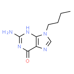 ChemSpider 2D Image | 2-Amino-9-butyl-3,9-dihydro-6H-purin-6-one | C9H13N5O