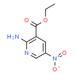 ChemSpider 2D Image | Ethyl 2-amino-5-nitronicotinate | C8H9N3O4