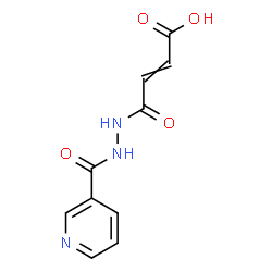 ChemSpider 2D Image | 4-Oxo-4-[2-(3-pyridinylcarbonyl)hydrazino]-2-butenoic acid | C10H9N3O4