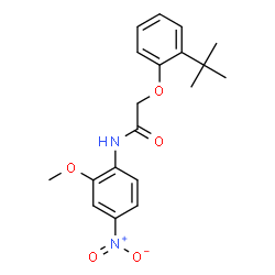 ChemSpider 2D Image | 2-(2-tert-butylphenoxy)-N-(2-methoxy-4-nitrophenyl)acetamide | C19H22N2O5