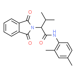 ChemSpider 2D Image | N-(2,4-Dimethylphenyl)-2-(1,3-dioxo-1,3-dihydro-2H-isoindol-2-yl)-3-methylbutanamide | C21H22N2O3