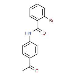 ChemSpider 2D Image | N-(4-Acetylphenyl)-2-bromobenzamide | C15H12BrNO2