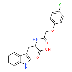 ChemSpider 2D Image | N-[(4-Chlorophenoxy)acetyl]tryptophan | C19H17ClN2O4