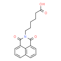 ChemSpider 2D Image | 6-(1,3-Dioxo-1H-benzo[de]isoquinolin-2(3H)-yl)hexanoic acid | C18H17NO4