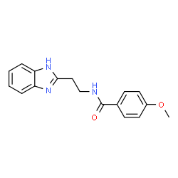ChemSpider 2D Image | N-[2-(1H-Benzimidazol-2-yl)ethyl]-4-methoxybenzamide | C17H17N3O2