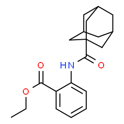 ChemSpider 2D Image | Ethyl 2-[(adamantan-1-ylcarbonyl)amino]benzoate | C20H25NO3