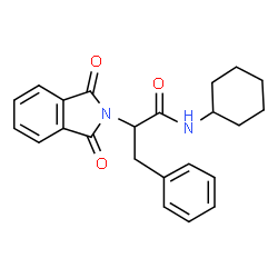 ChemSpider 2D Image | N-Cyclohexyl-2-(1,3-dioxo-1,3-dihydro-2H-isoindol-2-yl)-3-phenylpropanamide | C23H24N2O3